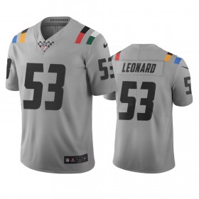 Miesten Indianapolis Colts NFL Pelipaita Shaquille Leonard 53 harmaa City Edition Vapor Limited